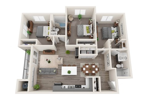 C1 3D floor plan image